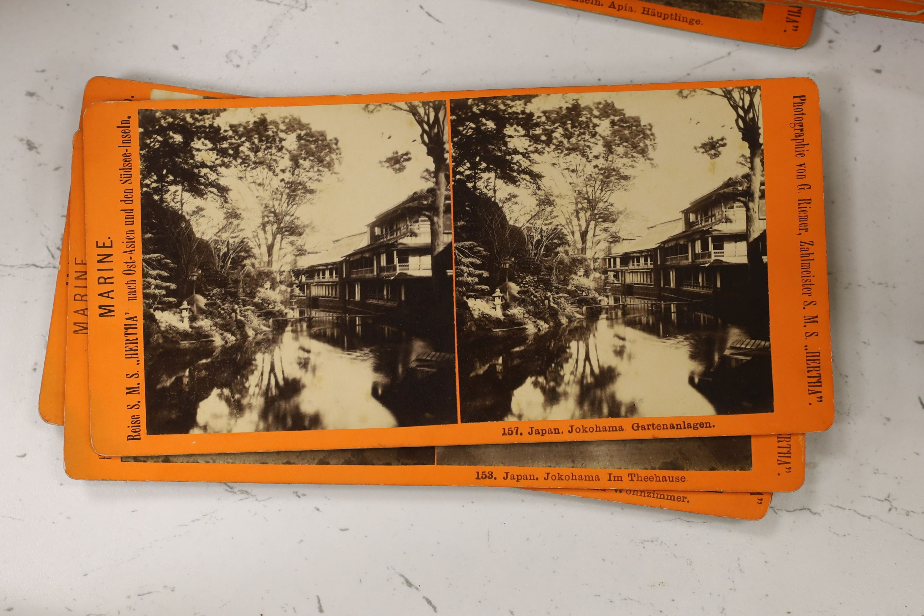 Victorian walnut stereoscopic viewer and cards and a Zeiss Ikon viewer and slides